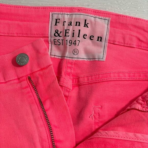 Frank & Eileen Sligo Neon Pink Skinny Jeans Italian Power Denim Size 31 - Picture 4 of 10